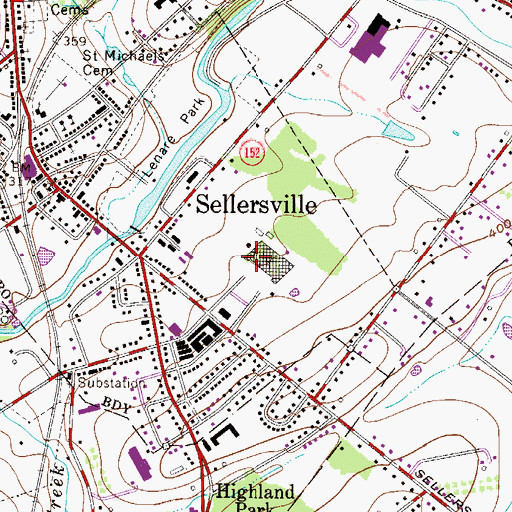 Topographic Map of Mews at Wickford Commons, PA