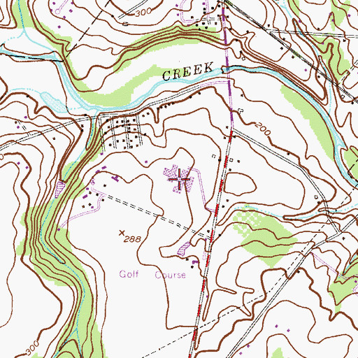 Topographic Map of Middle Bucks Vocational Technical School, PA