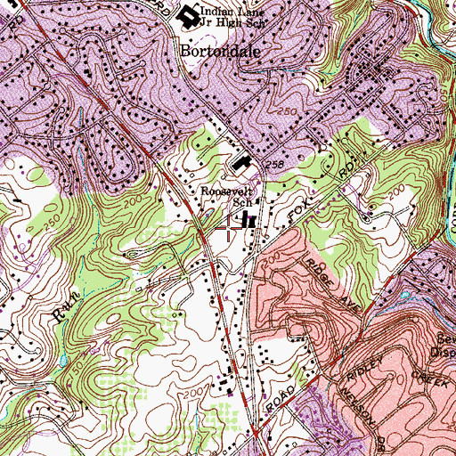 Topographic Map of Middletown Fire Company Station 50, PA