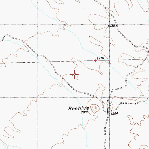 Topographic Map of Beehive Tank, AZ