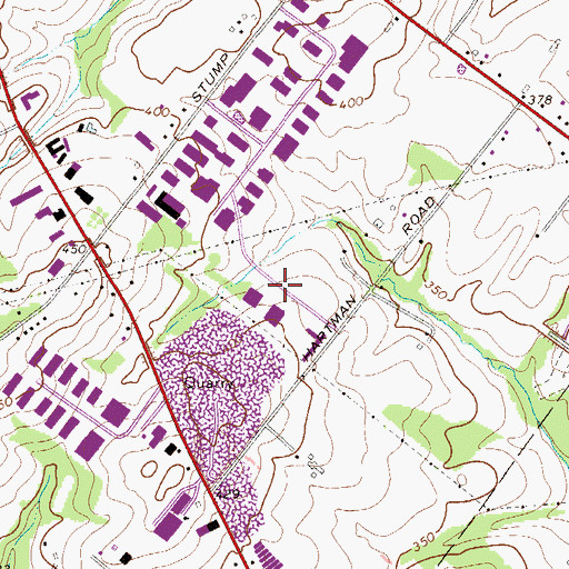 Topographic Map of Montgomery Oaks, PA