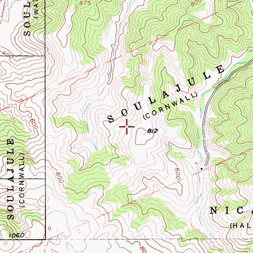 Topographic Map of Soulajule, CA