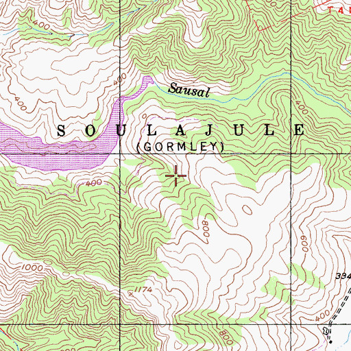Topographic Map of Soulajule, CA