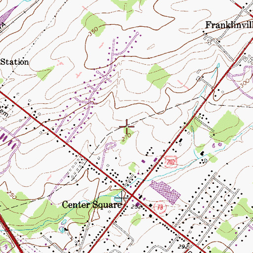Topographic Map of Muirfield, PA
