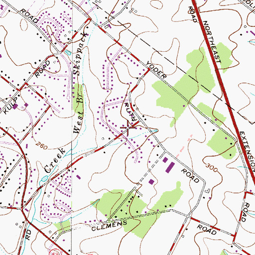 Topographic Map of Hunter Crest, PA