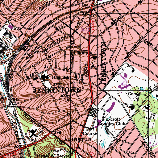 Topographic Map of Independent Fire Company 2 Station 16, PA