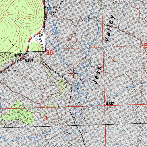 Topographic Map of Soup Creek, CA