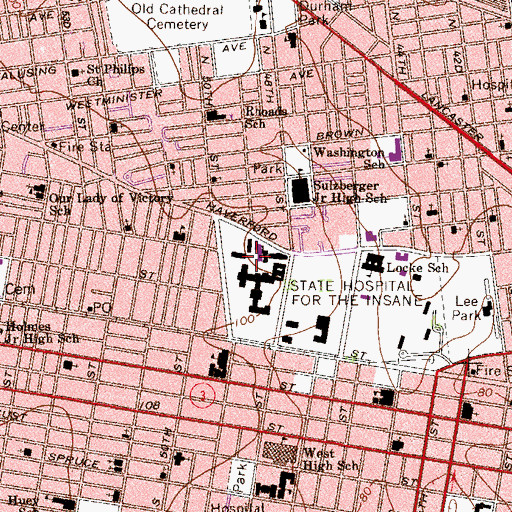 Topographic Map of Kirkbride Center, PA