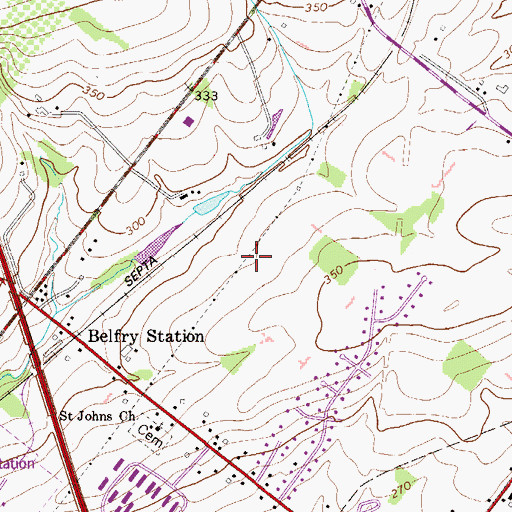 Topographic Map of Inverrary, PA