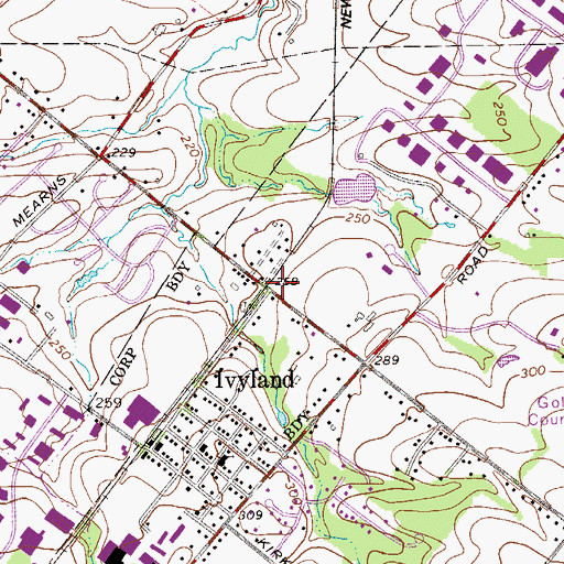 Topographic Map of Ivygreene Run, PA