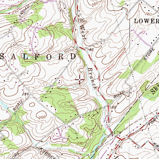 Topographic Map of Jacob Reiff Park, PA