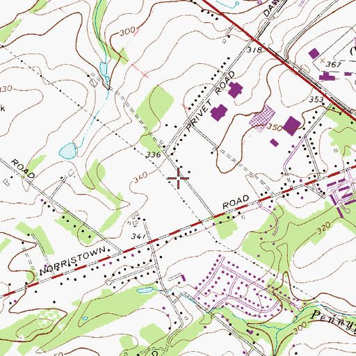 Topographic Map of Jarrett Road Park, PA