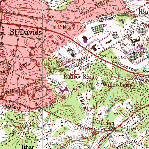 Topographic Map of John Cappelli Golf Range, PA