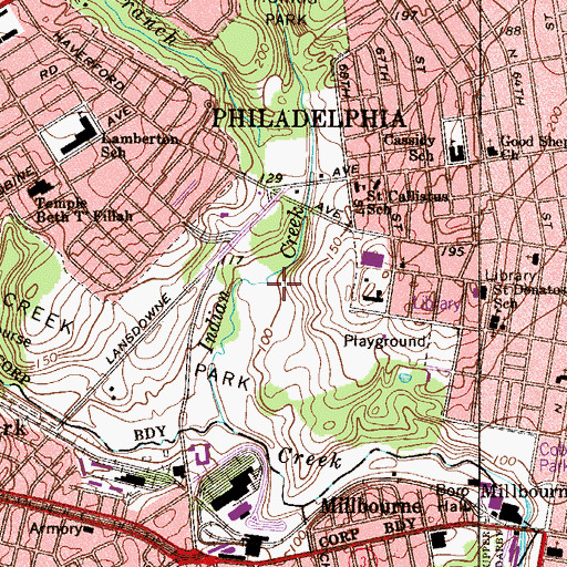 Topographic Map of Karakung Golf Course, PA