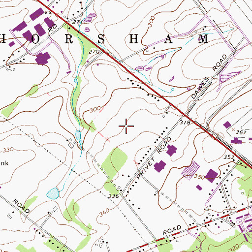 Topographic Map of Keith Valley Business Park, PA