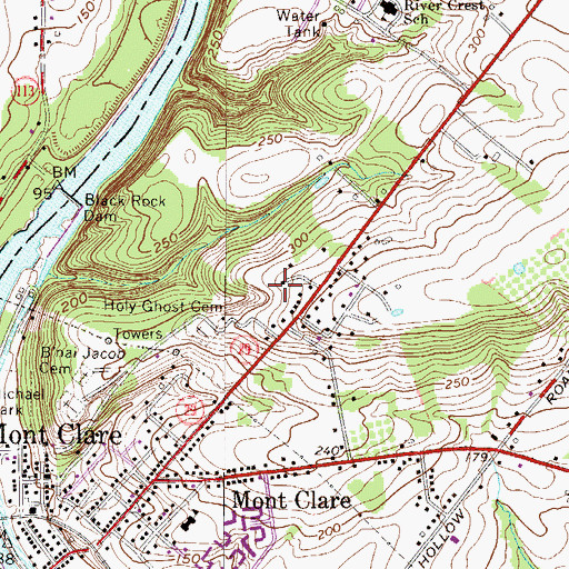 Topographic Map of Ken Crest Center, PA