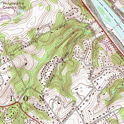 Topographic Map of Kenealy Nature Park, PA