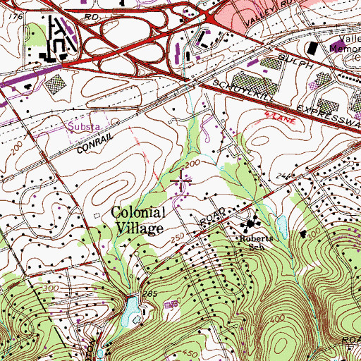 Topographic Map of Kerwood, PA