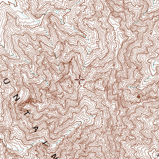 Topographic Map of Black Butte Mine, AZ