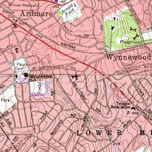 Topographic Map of Lane Good Council Montessori School, PA