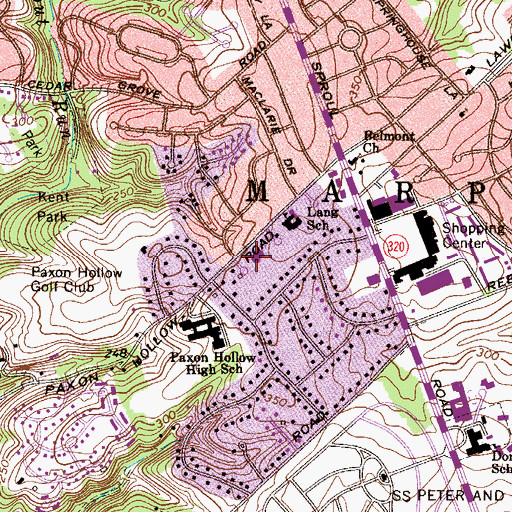 Topographic Map of LDS Stake Center, PA