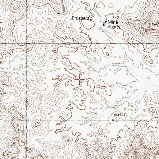 Topographic Map of Blodgett Mine, AZ
