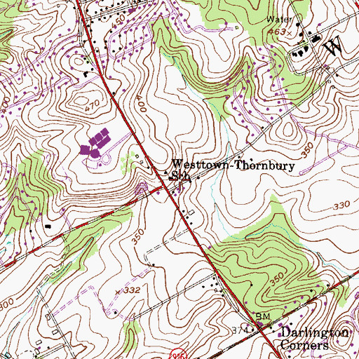 Topographic Map of Saint Maximilian Kolbe Parish Church, PA
