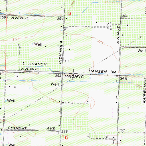 Topographic Map of South Branch Hansen Canal, CA
