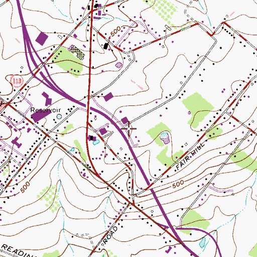 Topographic Map of Saint Phillips Orthodox Church, PA