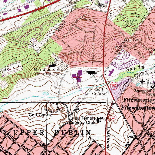 Topographic Map of Sandy Run Middle School, PA
