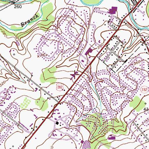 Topographic Map of School of Saint Jude, PA