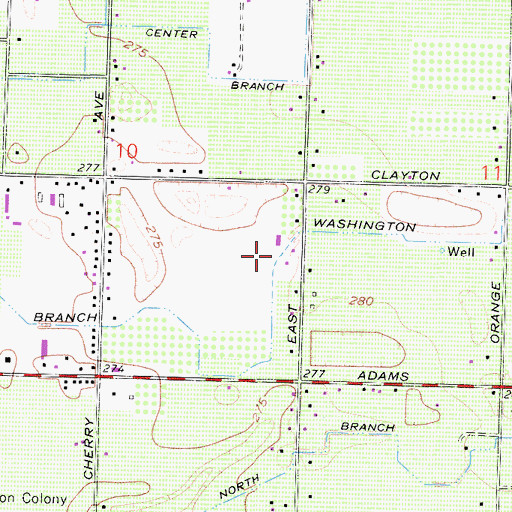 Topographic Map of South Branch Washington Colony Canal, CA