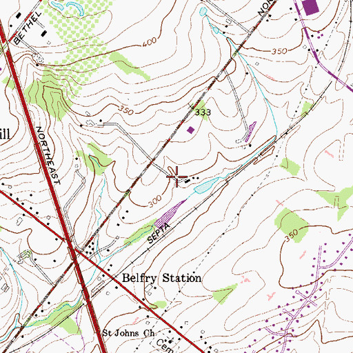 Topographic Map of Shinnecock, PA