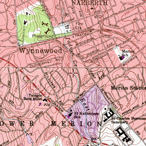 Topographic Map of Shortridge Memorial Park, PA