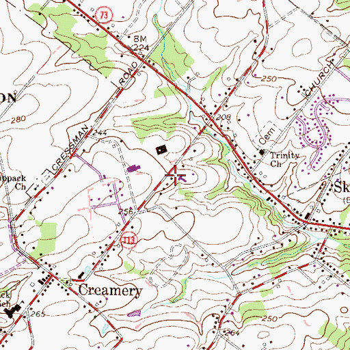 Topographic Map of Skippack Fire Company - Station 86, PA