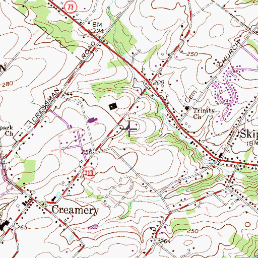 Topographic Map of Skippack Township Hall, PA