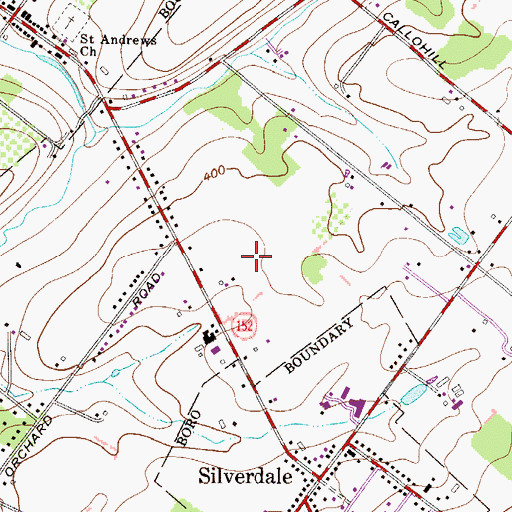 Topographic Map of Society Meadows, PA