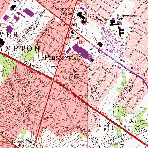Topographic Map of Somerton Forge, PA