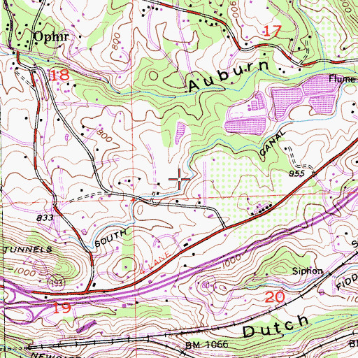 Topographic Map of South Canal, CA