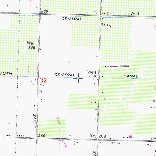 Topographic Map of South Central Canal, CA