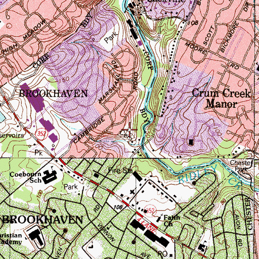 Topographic Map of Ohey Sholom Cemetery, PA