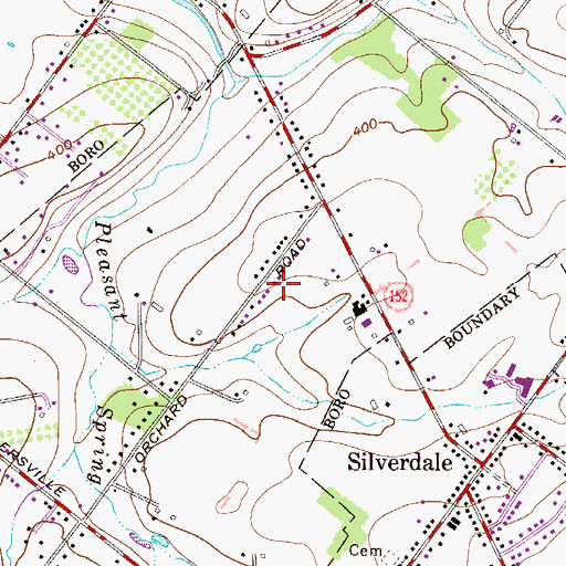 Topographic Map of Orchard Glen, PA