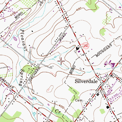 Topographic Map of Orchard Station, PA