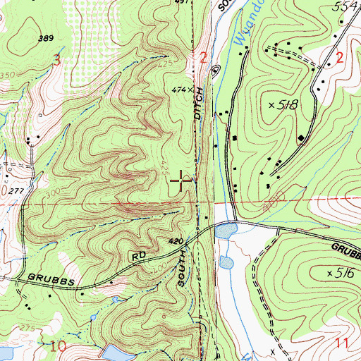 Topographic Map of South Ditch, CA