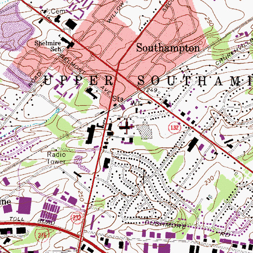 Topographic Map of Our Lady of Good Council Elementary School, PA