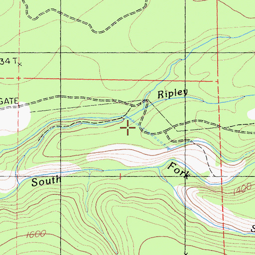 Topographic Map of South Ditch, CA