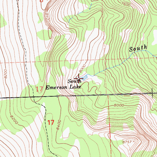 Topographic Map of South Emerson Lake, CA
