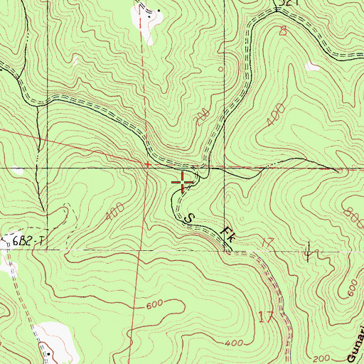 Topographic Map of South Fork Albion River, CA