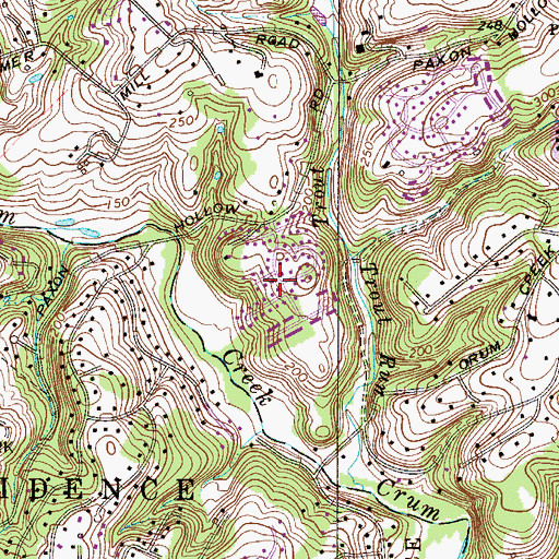 Topographic Map of Paxon Chase, PA