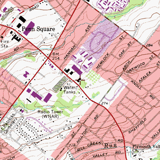 Topographic Map of Penn Christian Academy, PA